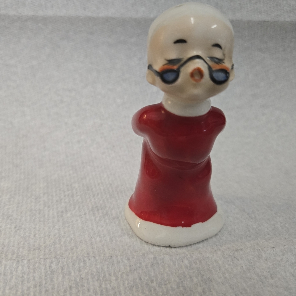 Vintage Christmas Mrs Claus Salt Shaker Single